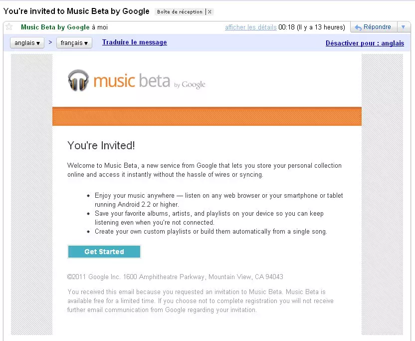 invitation google music beta